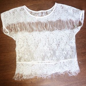 white lace top